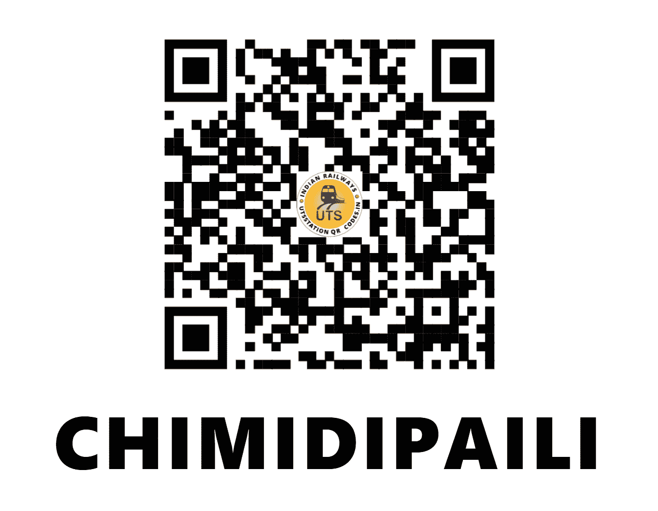 UTS QR Code for CHIMIDIPAILI - CMDP - EO (ANDHRA PRADESH)
